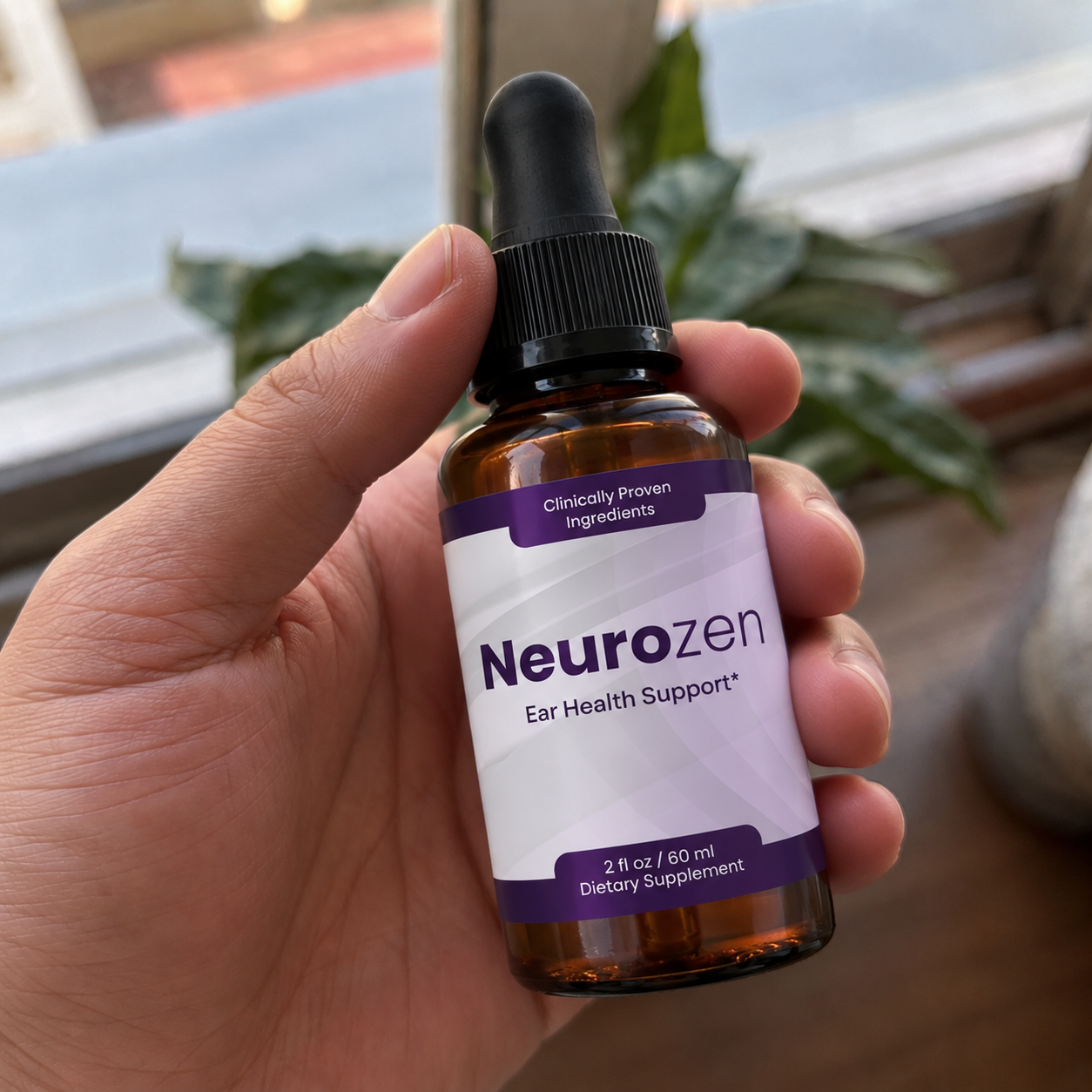 NeuroZen ear health support bottle