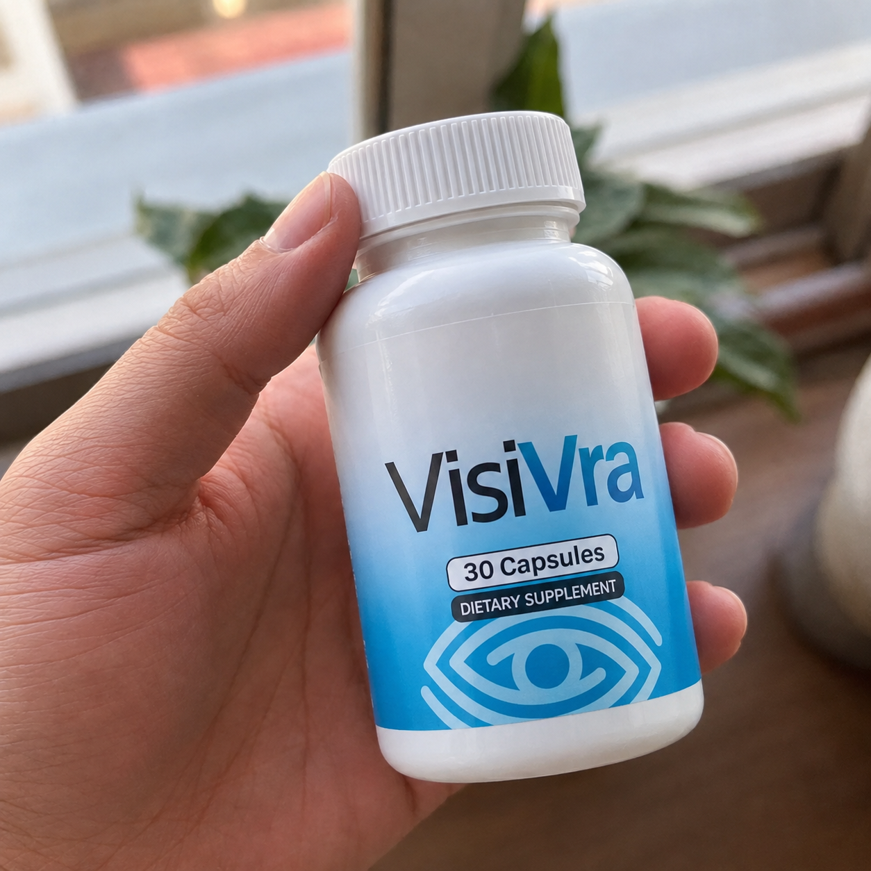 VisiVra eye support supplement bottle