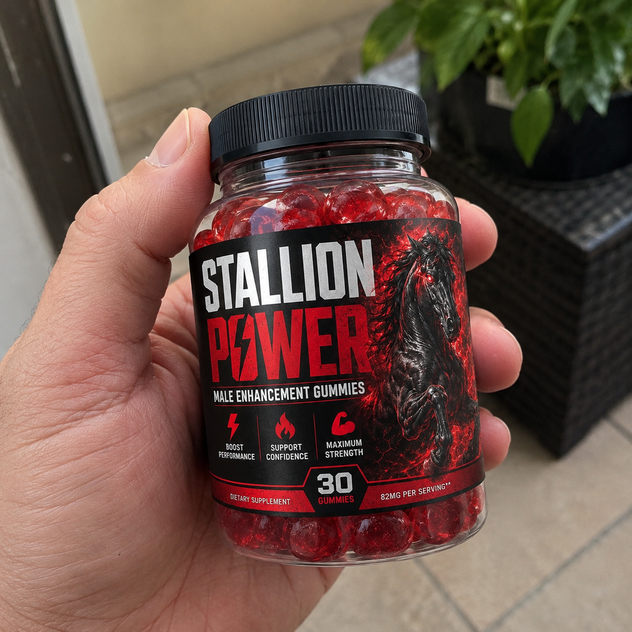 Stallion Power gummies bottle
