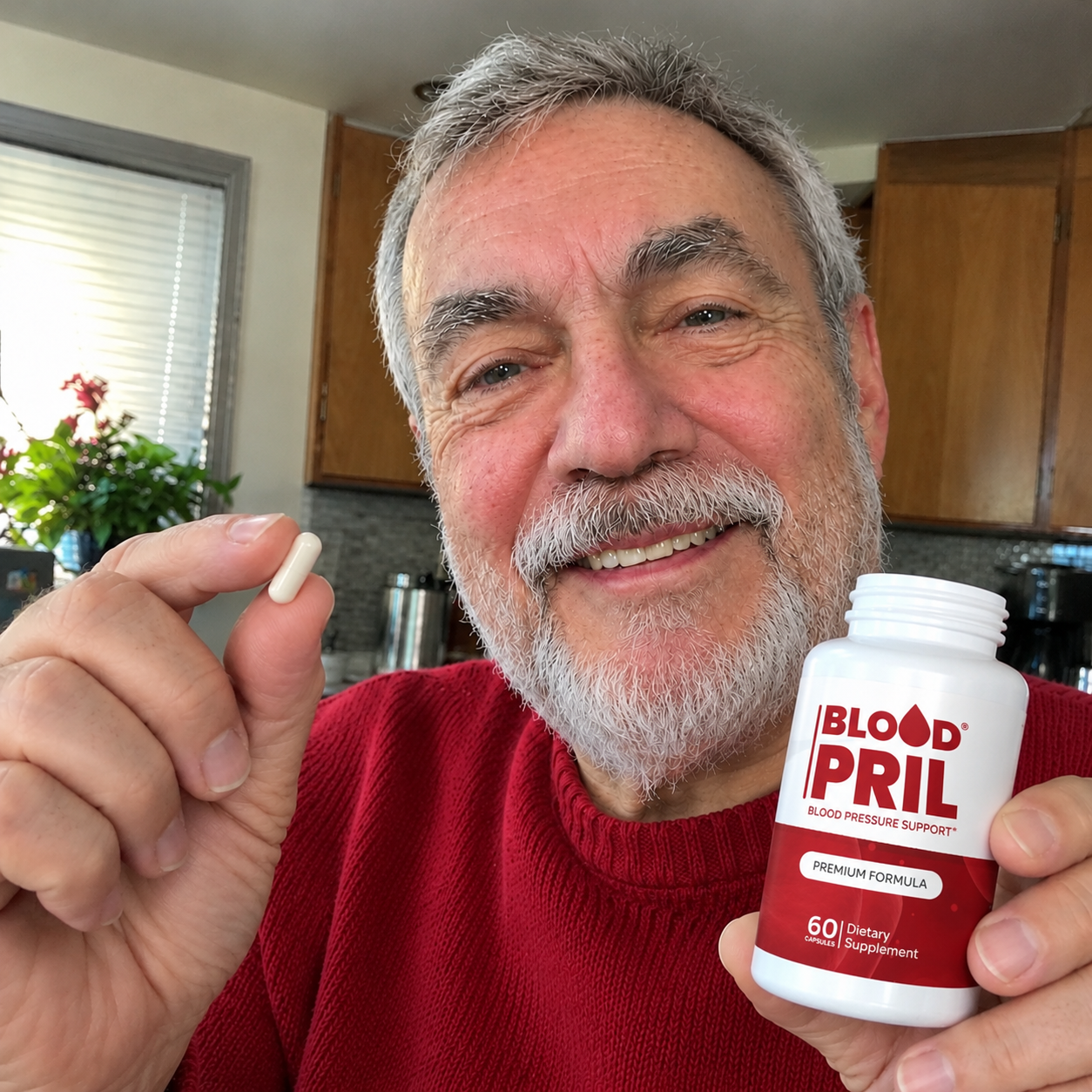 Robert H. smiling with BloodPril