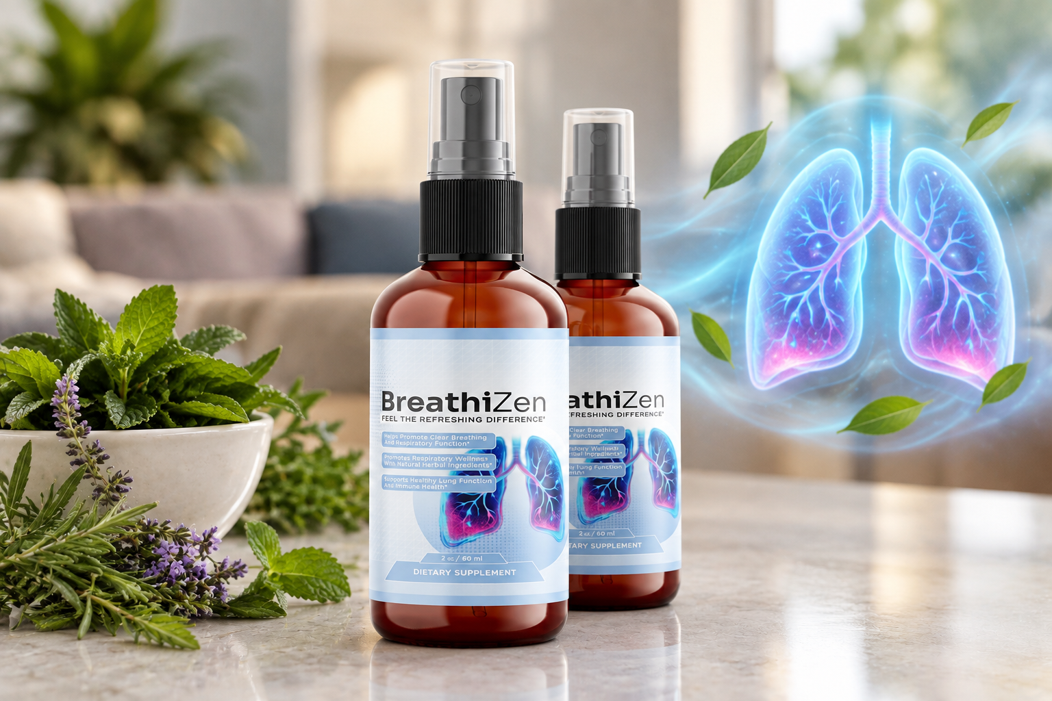 BreathiZen herbal respiratory spray